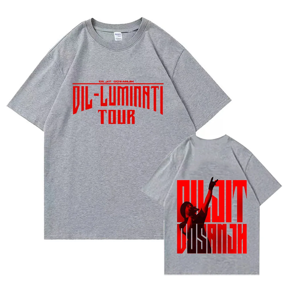 Dil-Luminati Tour 2024 Diljit Dosanjh Vintage T-shirt Summer Cotton O-neck Tee-shirt Men Clothes Grunge Tshirt Hip Hop Punk Tops image 4