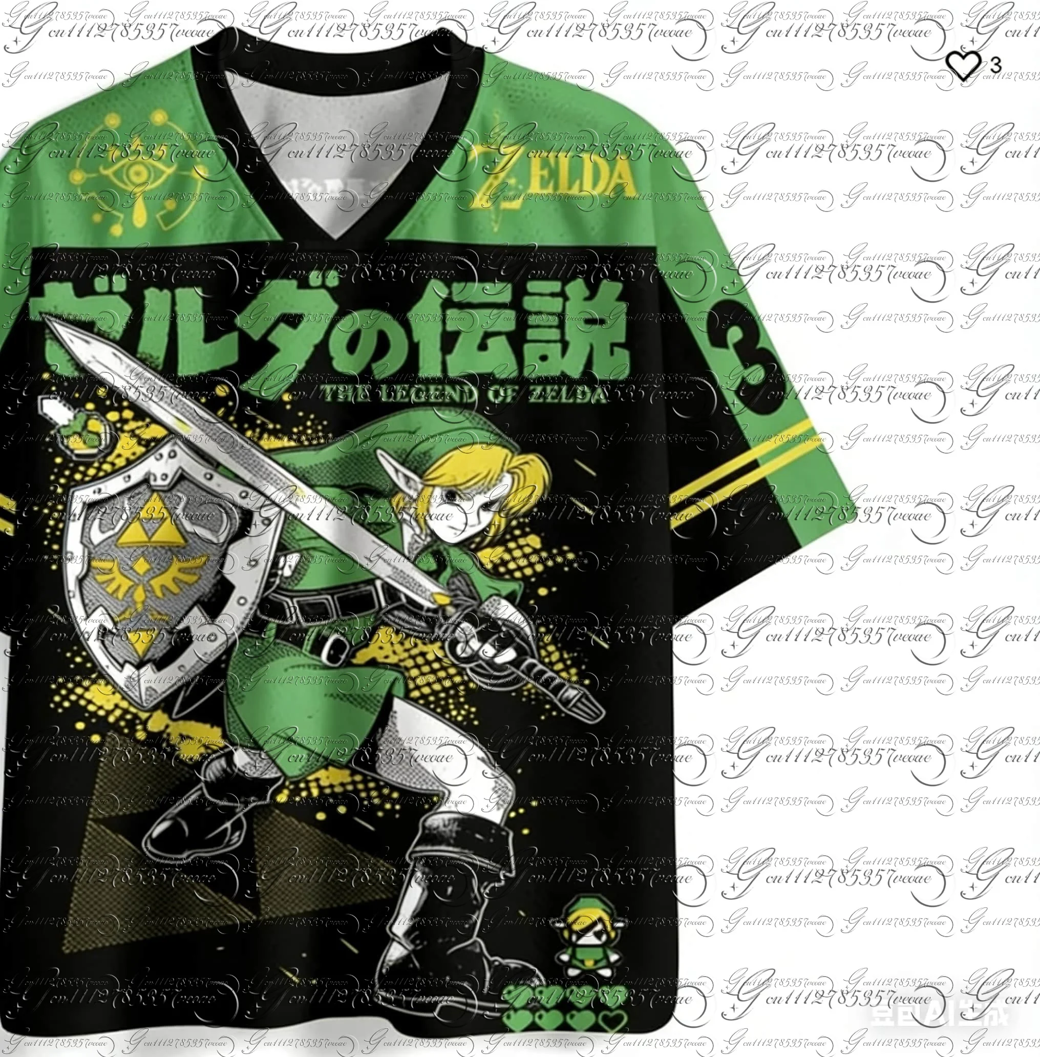 Camiseta con cuello en V con