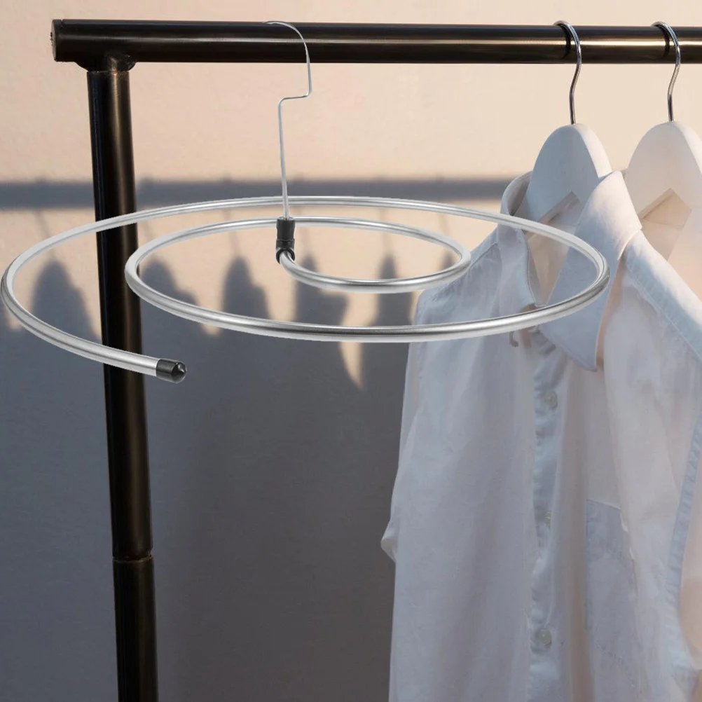 

2pcs Stainless Steel Spiral Sheet Hanger Quilt Drying Rack Heavy Duty Metal Blanket Hanger For Home Balcony Use
