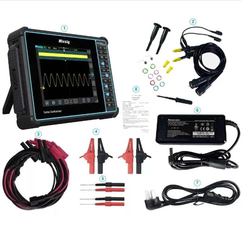 Micsig STO1004 Smart Tablet Oscilloscopes 1G Sa/S Digital Oscilloscope 8 Inch Touch Screen 4 Channels 8GB APP Control WIFI