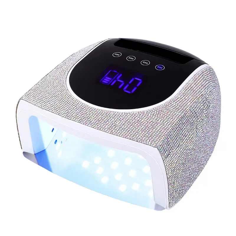 96W Nail Dryer Lamp Rechargeable Cordless UV Light Emitting Diode Nail Light with Battery Home Nail Salon