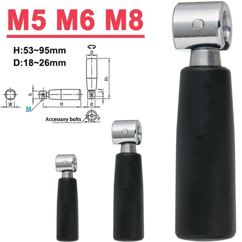 

1pcs GRML M5/M6/M8 Rotary Handle Machine Handle Handwheel Movable Joint Foldable Handle