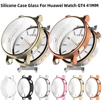 Silicone TPU Case Glass For Huawei Watch GT4 41MM Smart Watchband Screen Protector Cover for Huawei Watch GT 4 GT4 Bumper Shell