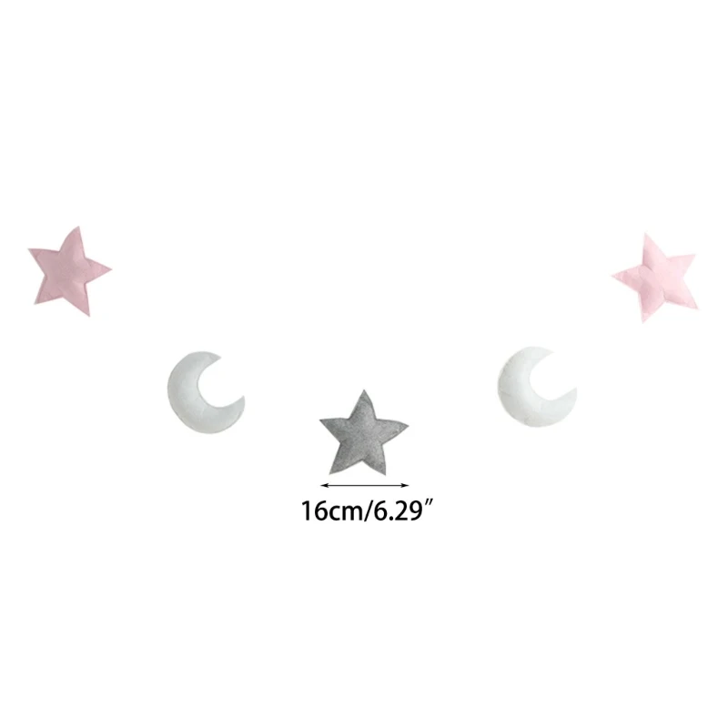 Newborn Photography Props Felt Moon and Star Props Baby Photoshooting Props Photo Backdrop Nursery Decors Shower Gift A2UB