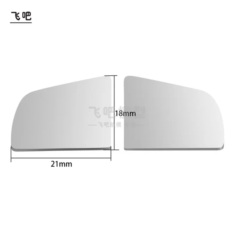 Metal Reflective Rearview Mirror Lenses for TRX4 TRX6 Mercedes Benz G63 G500 6X6 Drive Climbing Car DIY Accessaries