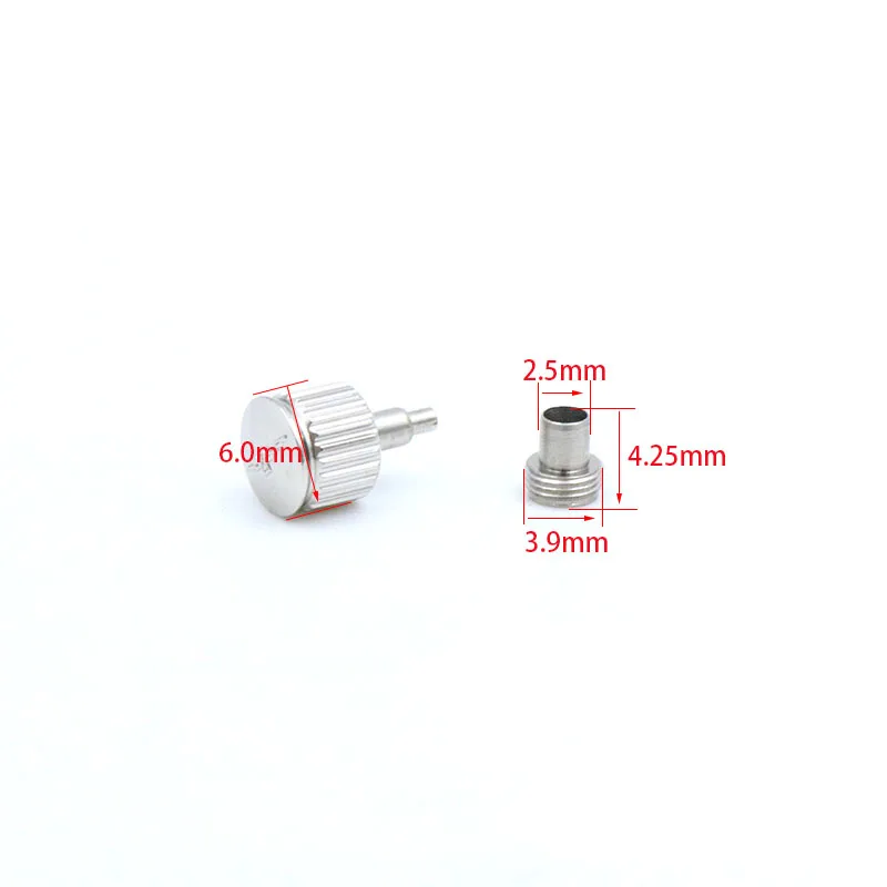 Watch Head Crown Rod Adjust Time Button Accessories Silver For Longines Comcast Series L3.677.4 Watch Repair Tool parts