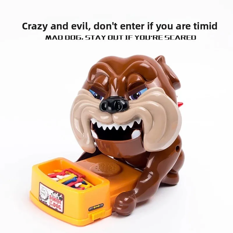 Popularna zabawka: Rekwizyt do żartów – "Uważaj, szalejący piesek!" – Śmieszna i kreatywna zabawka dla dzieci i dorosłych do straszenia, z funkcją gryzienia palców.