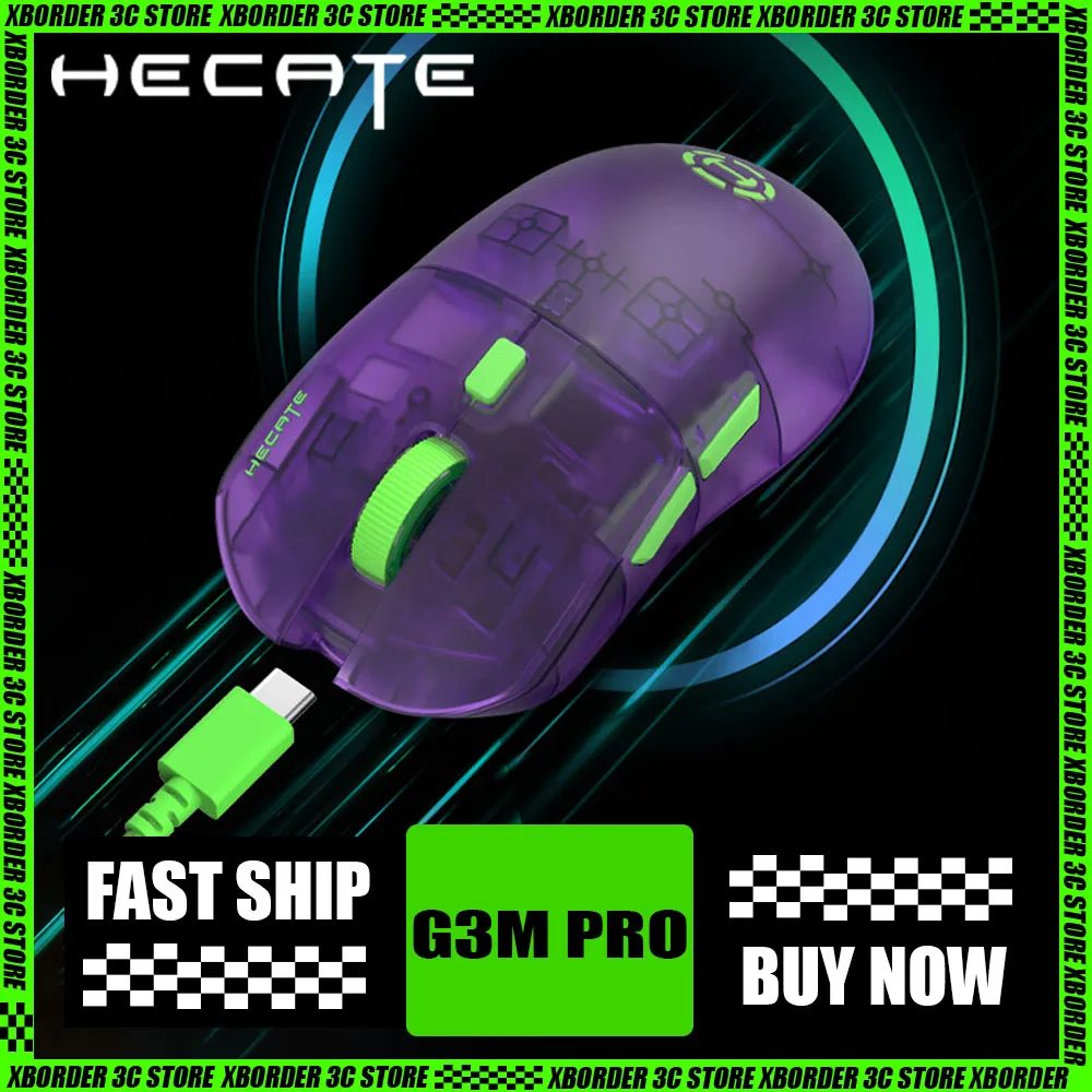 Imagem -01 - Pro Wireless Gaming Mouse Mode Velocidade Low Delay Lightpeso Mice Flash E-sports Office pc Gamer Homem Presentes Hecate-g3m pro wireless gaming mouse mode velocidade low delay lightpeso mice flash e sports office pc gamer homem presentes hecate g3m 01