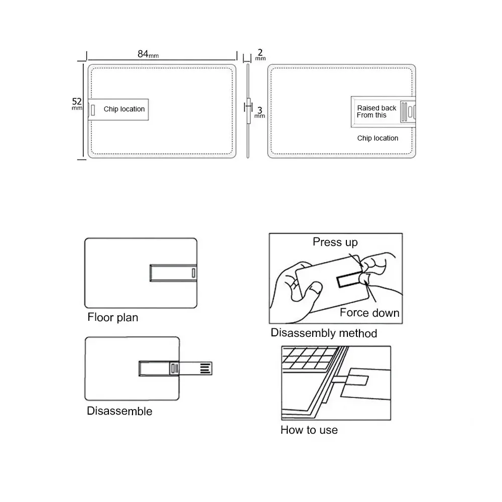 흰색 신용 카드 USB 스틱, 사용자 정의 사진 인쇄, 4GB, 8GB, 16GB, 32GB, 2.0 플래시 펜 드라이브, 무료 인쇄 로고 10 개, 50 개/로트