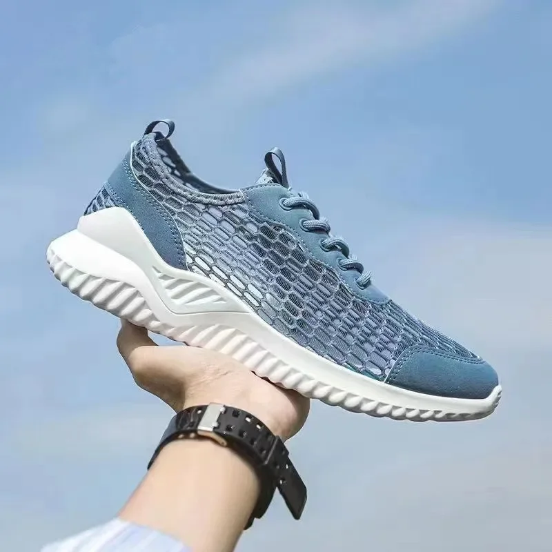 Zapatillas de deporte de verano para hombre, zapatos deportivos informales ligeros y transpirables, zapatillas deportivas de malla ligeras para correr, Tenis Masculinos