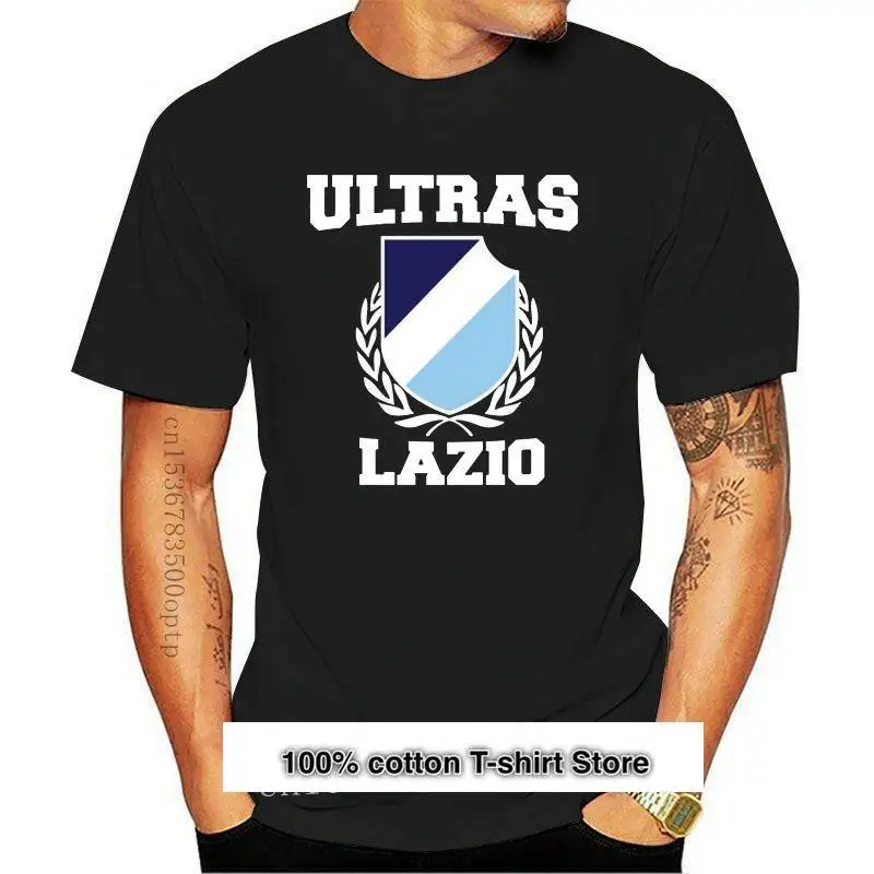 Camiseta Lazio ultras para hombre, camisa negra de manga corta, de moda, de algodón, ropa fina, 2024