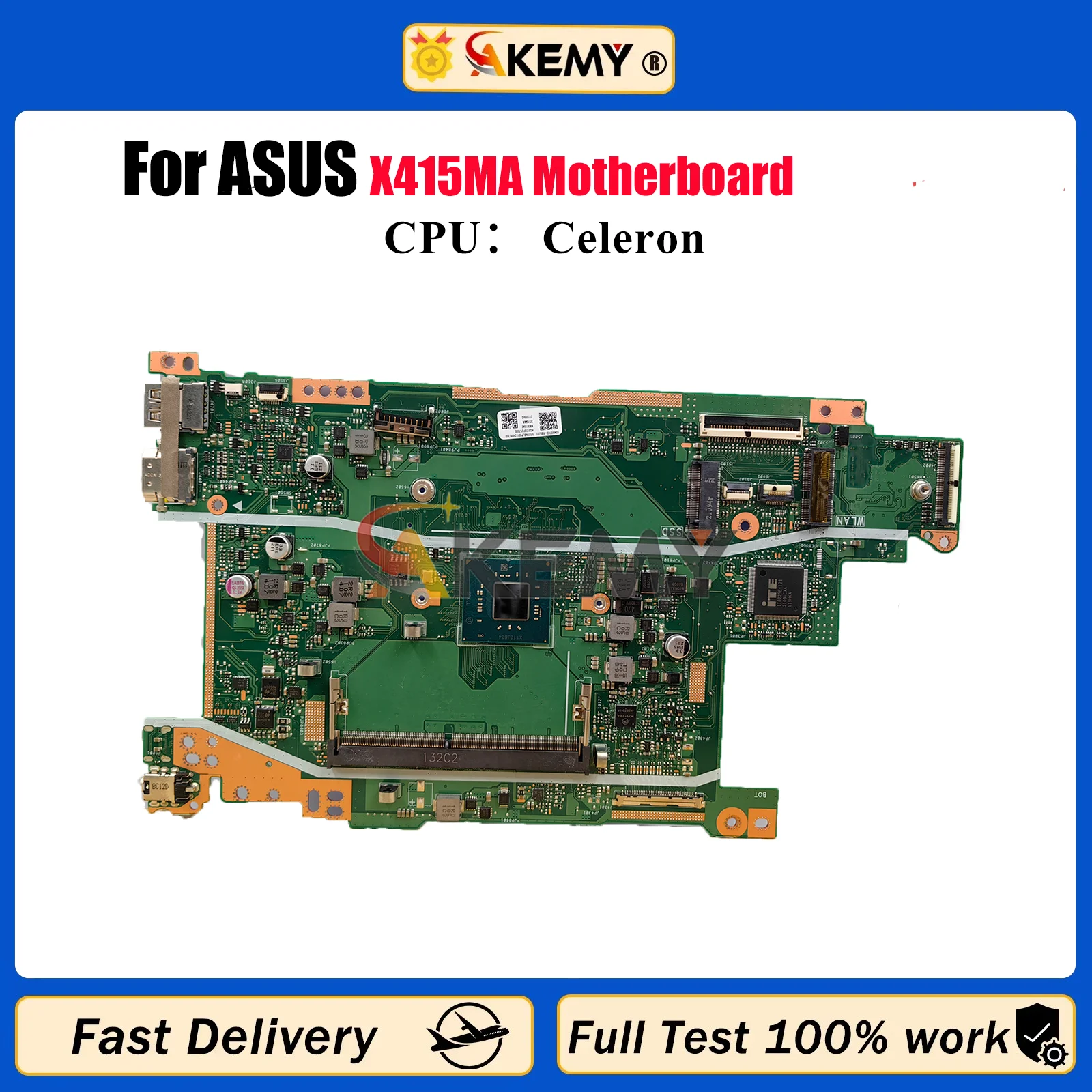 

X415MA Laptop Motherboard For ASUS VivoBook X415M X415MA Notebook Mainboard With Celeron CPU 100% tests OK fast shipping stk