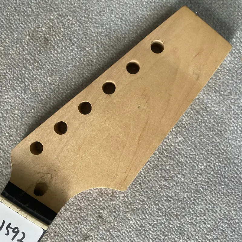 jN592 Costom Order Uncut Headstock ST Electric Guitar Neck 22 Frets  648MM Scales Length Unfinished DIY & Replace Parts