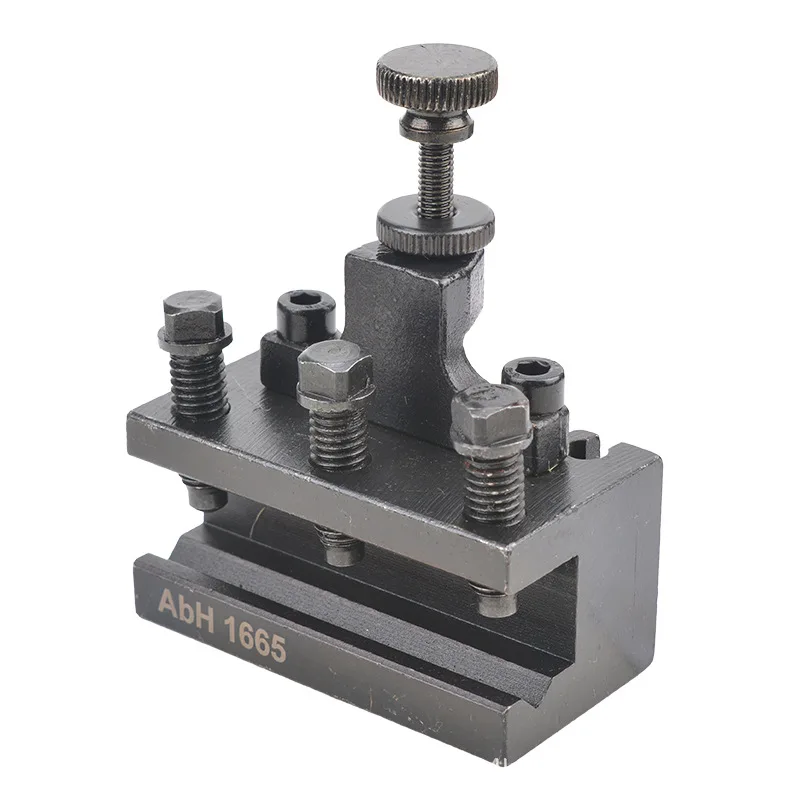 Quick Change Tool Post Set European Style Carbon Steel 22mm Bore AbD1665 AbH1665 for Lathe Turning Tool Holder Mini Workshop