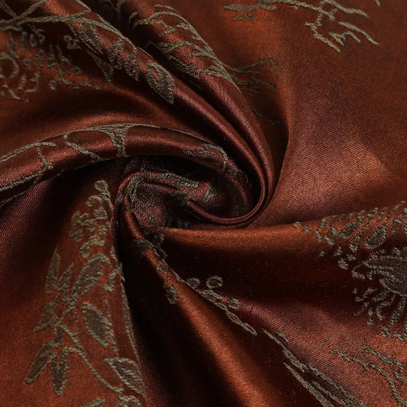 

Human silk oil small bridge mountain painting jacquard fabric Chinese-style dress cheongsam and shirt