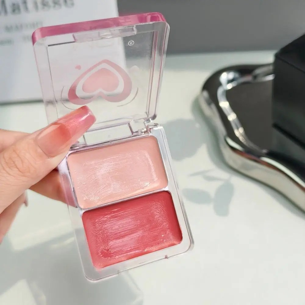 Nuevo Rubor para mejillas ligero con agua de 2 colores, maquillaje hidratante resistente al agua de alto brillo, colorete en crema de larga duración para Maquillaje facial