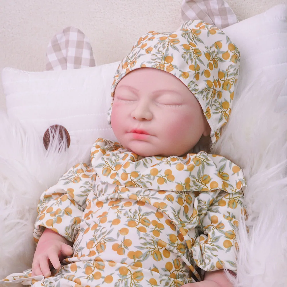 دمية سيليكون واقعية مقاس 20 بوصة هي دمية فتاة ناعمة ولطيفة، هدية مثالية للأطفال من سن 3 سنوات فما فوق. 13 لا ملابس