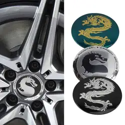 4PCS 56mm Universal Dragon Badge Car Wheel Center Emblem Hub Sticker For BMW Toyota Honda KIA Nissan Opel Peugeot Jeep VW