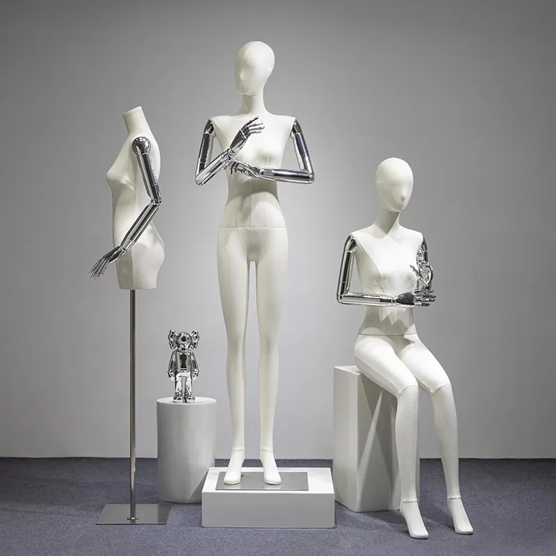 

Nordic Designer Clothing Store Human Mannequin Half-body Hanger Women's Clothing Window Display Stand Store Supplies FYMQ