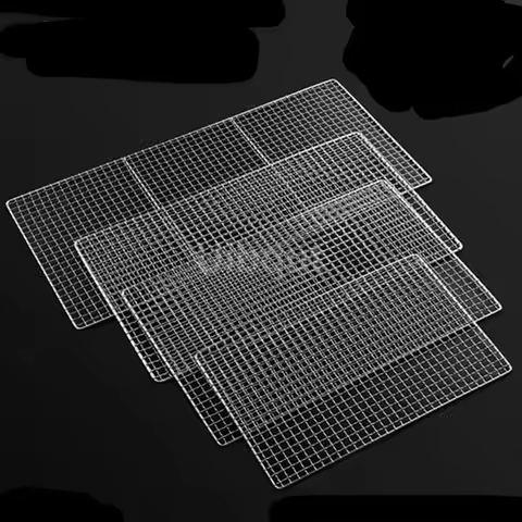 Square 304 stainless steel bbq Mat net Grid Shape Rectangle Grill Grilling Mesh Wire Net Outdoor Cooking barbecue accessories