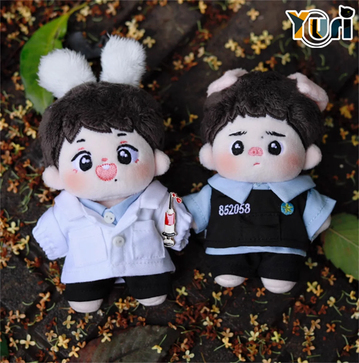 Yuri Xiao Zhan Wang Yibo Idol 10cm muñeco de peluche de juguete cuerpo de peluche ropa de Doctor suave lindo encantador regalo de seguidor de Cosplay MK