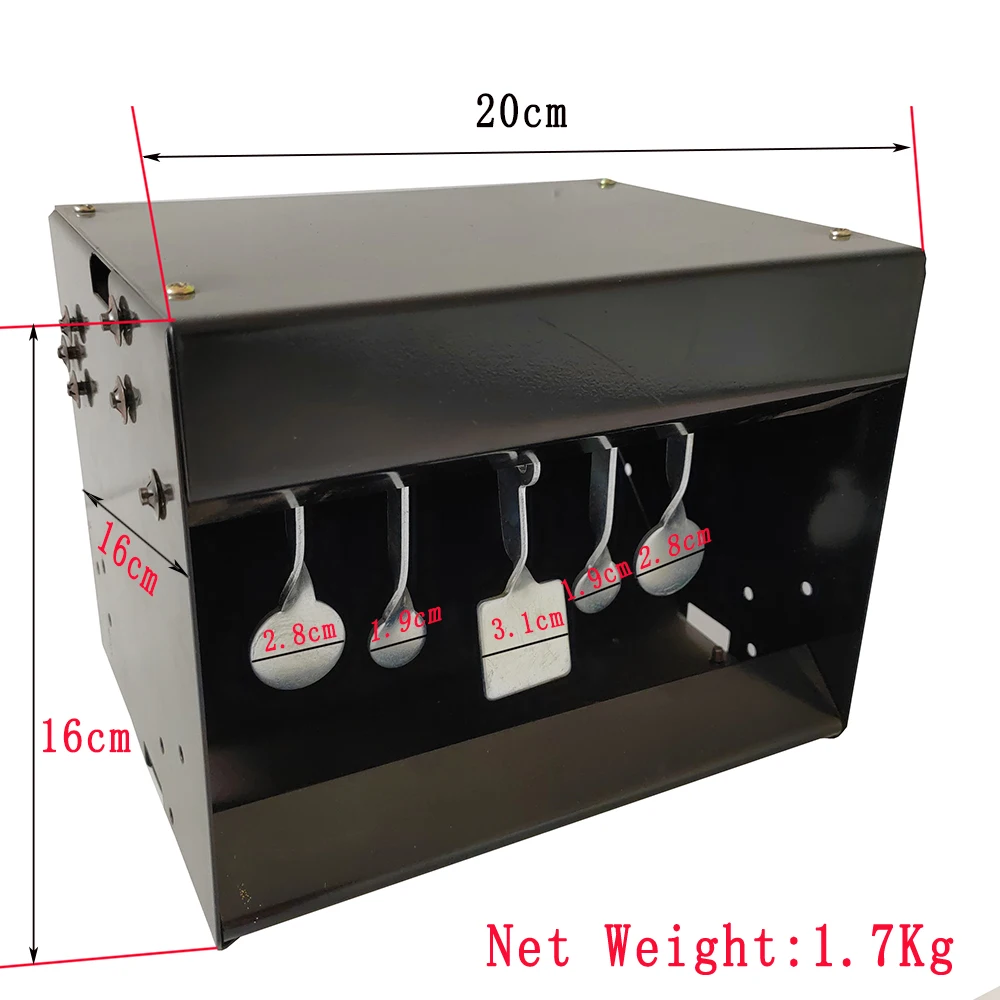 Objetivo táctico de cinco oscilaciones, caja de tiro con autoreinicio, trampa de pellets, balanceo, pistola de aire, Airgun, Aisfot, Paintball Accy