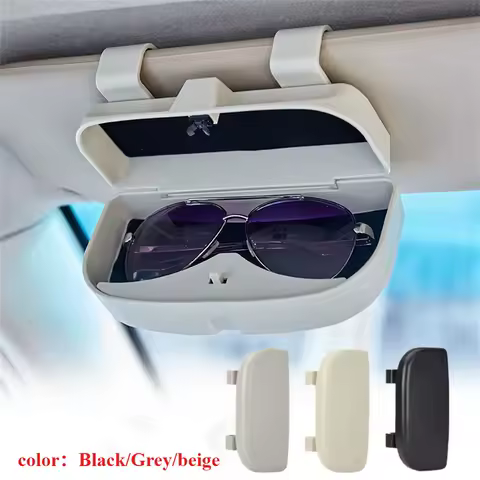Car Glasses Box Portable Sunglasses Holder In The Driving Glasses Holder Eyeglass Case Sun Visor Car Lenses Holder