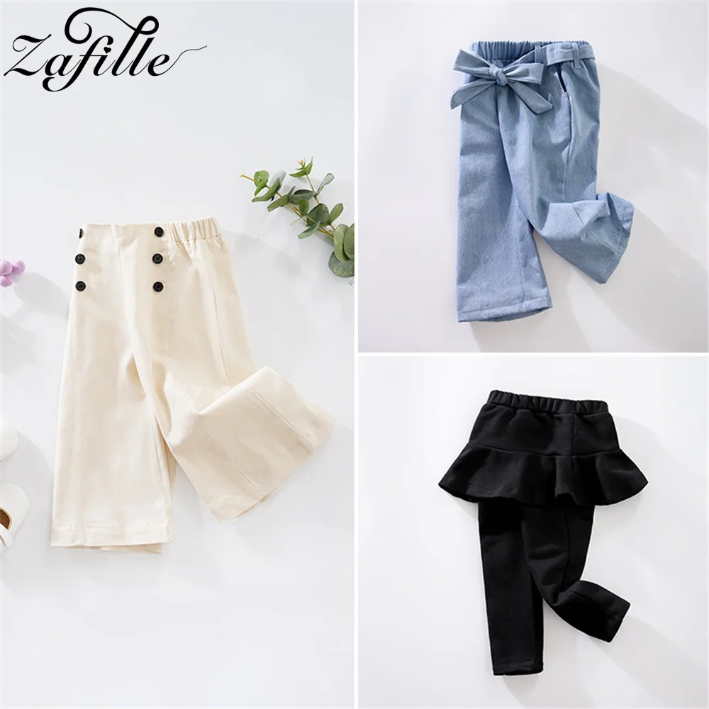 ZAFILLE Newest Kids Girls Trousers Lovely Casual Baby Pants Spring Autumn Toddler Baby Leggings 1-5Y Children Trousers Clothing