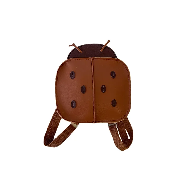 Cartoon Ladybug Children\'s Small Backpacks Cute Pu Leather Kids Kindergarten Schoolbag Creative Boys Girls Shoulder Bag Handbags