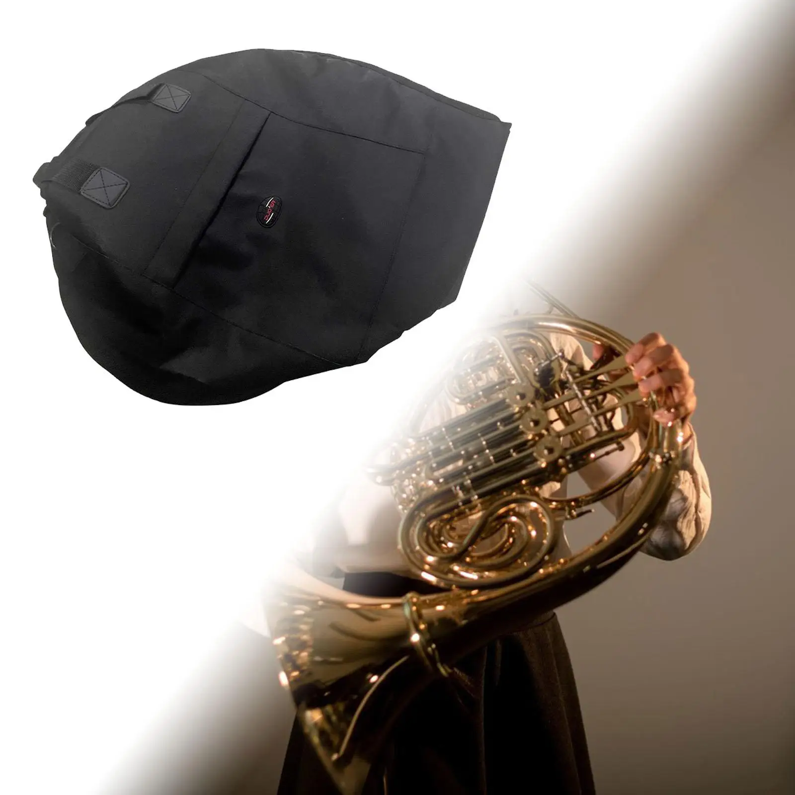 

French Horn Case Portable Oxford Cloth Waterproof Instrument Bag Thickened Backpack with Handle for Music School and Band