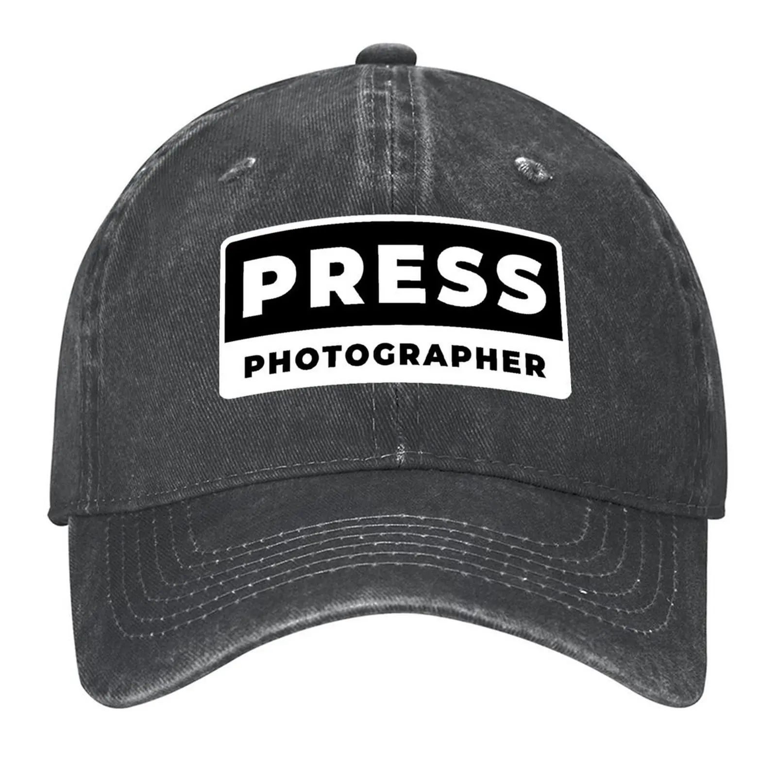 

Press Photographer ID rounded Baseball Cap men's big size hat Sports Cap Cosplay Sunscreen Women's Beach Visor Men's