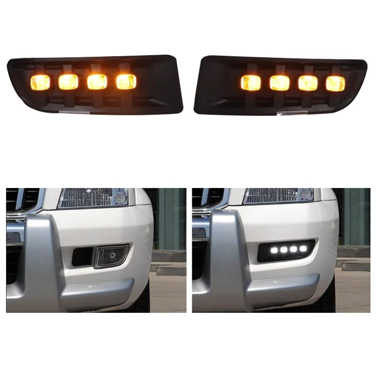 car parts prado 120 fog lamps LED FJ120 DRL for land cruiser prado 120 FJ120 bumper lights  2003-2009