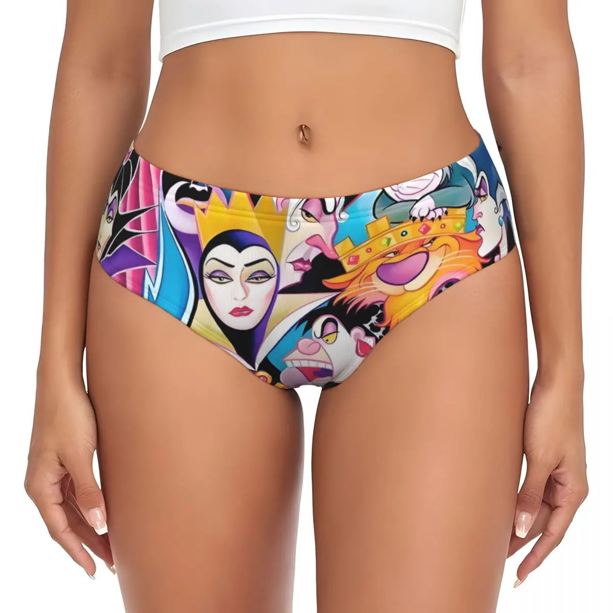 Cattivi da donna personalizzati Malefica Ursula Evil Queen Mutandine Stretch Cartoni animati Slip Intimo