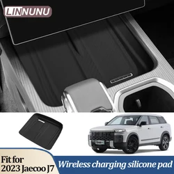 Linnunu for Jaecoo J7 2026 2025 Silicone Car Wireless Charging Panel Pad Cover Chery Explore Tansuo 06 Interior Accessories Mat