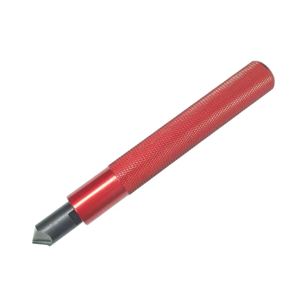 Hand Deburring Tool Kit Suitable for Brass Steel Aluminum Copper PVC Pipes with Ergonomic Textured Metal Handle