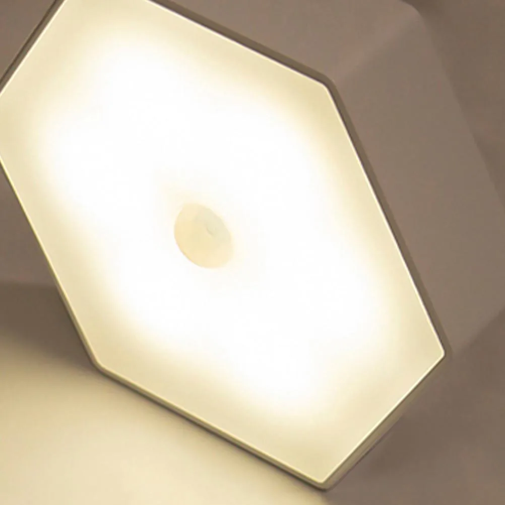 3pcs 1.2W Led Human Body Induction Light Night Lamp For Stairs Hallway Closet Cabinet Corridor Warm White Auto On Off