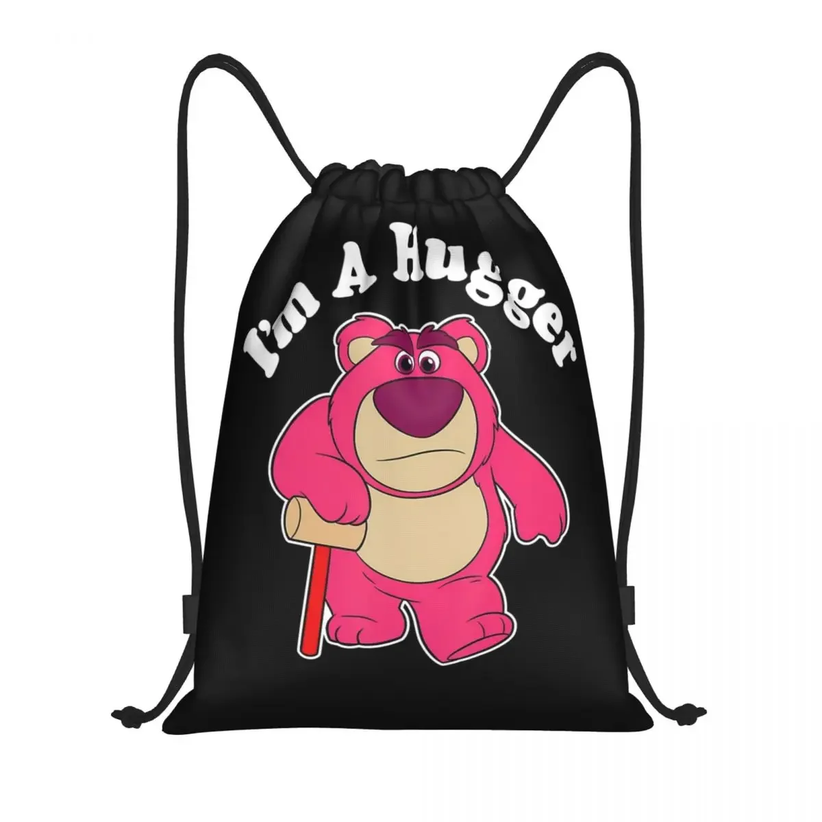 Toy Story Kids Movies Lotso Drawstring Backpack Gym Sports Sackpack String Bag for Running