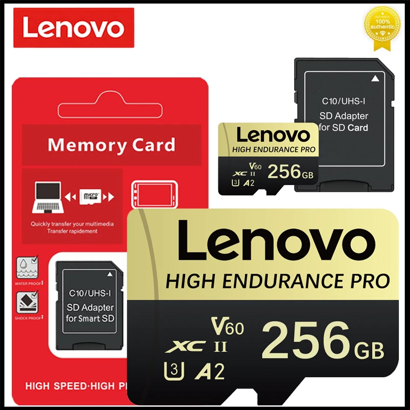 Lenovo SD-Speicherkarte 2TB 1TB Klasse 10 Hochgeschwindigkeits-Micro-TF-Karte 1TB 512GB für Nintendo Switch PC Smartphone SD-Karte 128GB 256GB