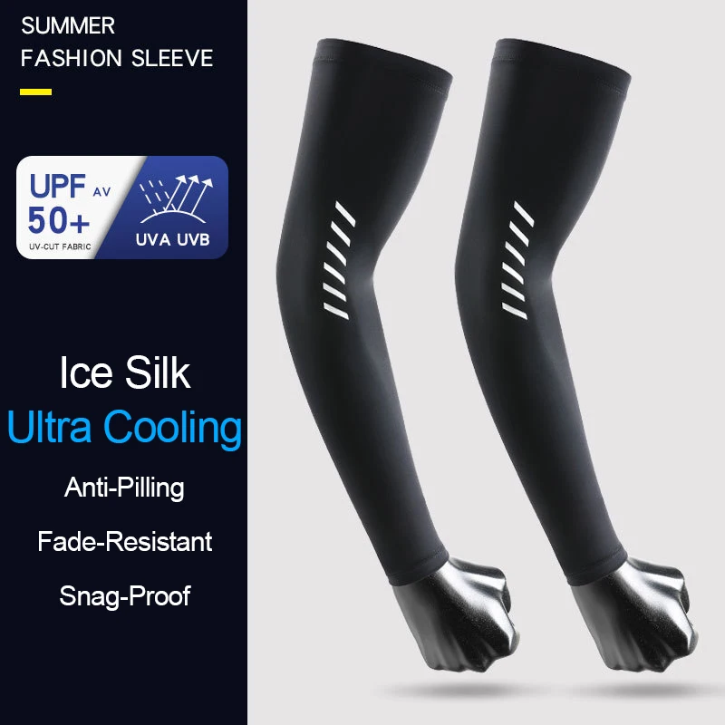 

UV Protection Men's Arm Sleeves Cycling Summer Driving Fishing Stretchy Fade-Resistant Breathable Hiking Outdoor Arm Sleeves