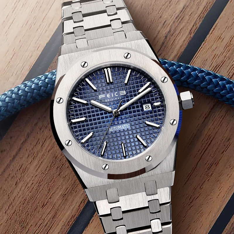 

FEICE New Men's Automatic Mechanical Watch Skeleton Luminous Watch Waterproof Sapphire Mirror Luxury Stainless Steel Wristwatch