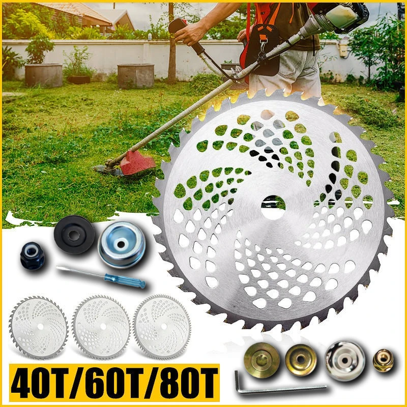 

40T/60T/80T Replacement Circular Saw Blade 10 Inch Lawn Mower Blade Brush Cutter Blade Carbide Tree Trimmer Gardening Tools