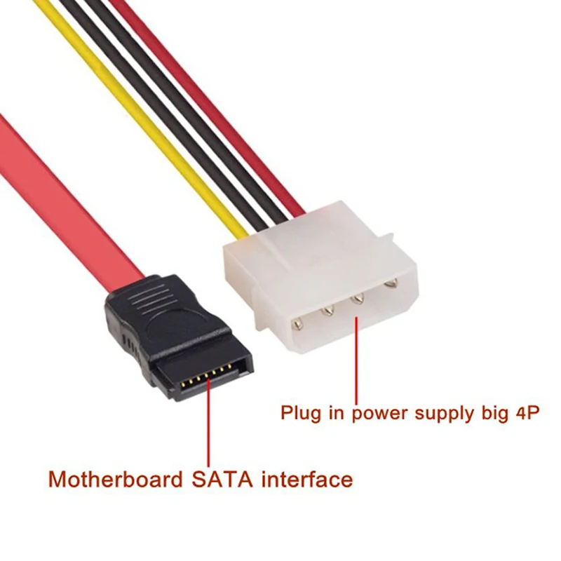 Computer 4-Pin Ide + SATA Transfer Integrated Hard Disk Optical Drive Data Line Power Supply Line 7 + 15P Line