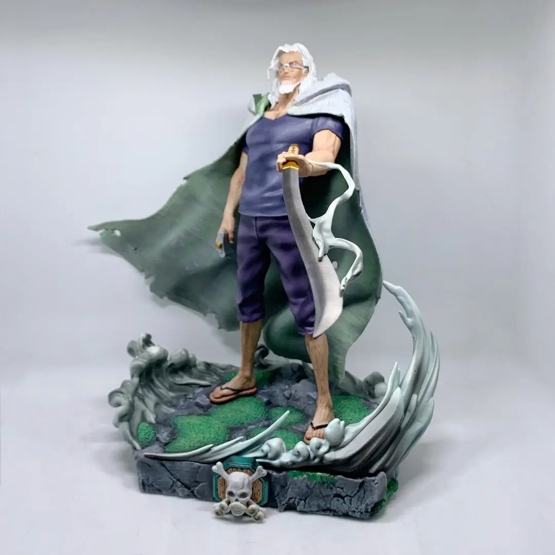 

Silvers Rayleigh One Piece Oversized Anime Figure Collectible Statue Desktop Decor Ornament Mentor Of Luffy For Anime Manga Fans