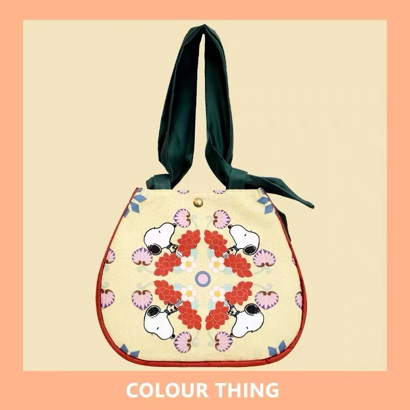 

Японская сумка Snoopy Kawaikatong Snoopy, шелковая сумка, женская нишевая студенческая сумка, атласная сумка через плечо, сумка через плечо, подарок ребенку