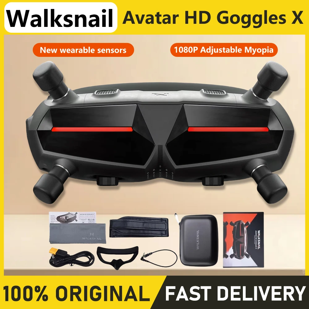 Walksnail Avatar HD Goggles X 1080P/100FPS 7-26V FOV 50 HDMI AV IN  Built-in Gyro Bluetooth Wi-Fi Module For FPV Drones RC Cars - AliExpress 26