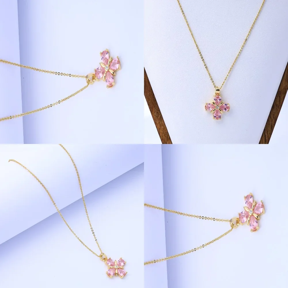 

Natural 5A grade amethyst four-leaf clover pendant S925 sterling silver crystal jewelry Douyin hot live broadcast source