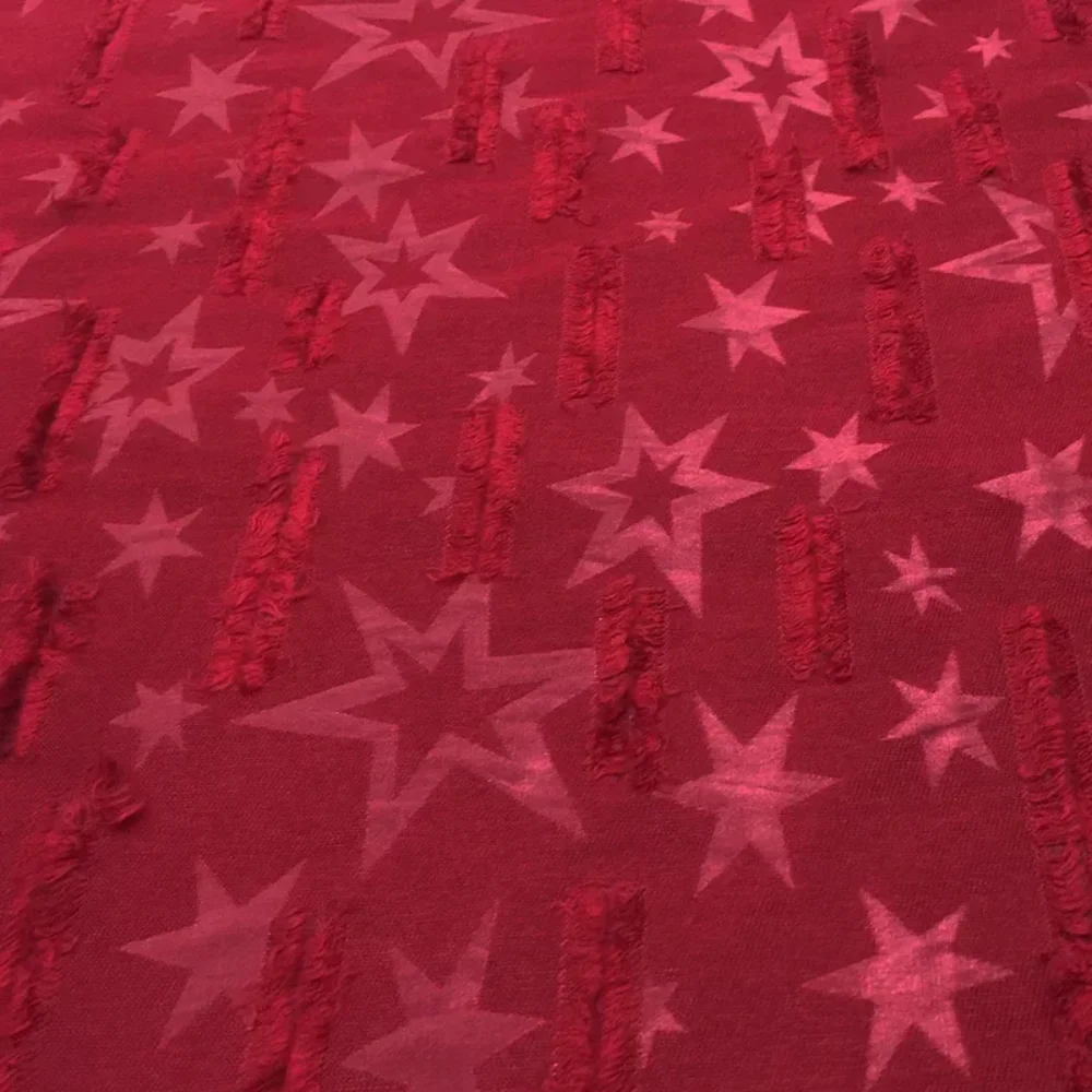 Jacquard Fabric Spring Autumn Five Pointed Star Cut Floral Pendant Dress Trench Coat Clothing Cloth Fashion Design Sew Material