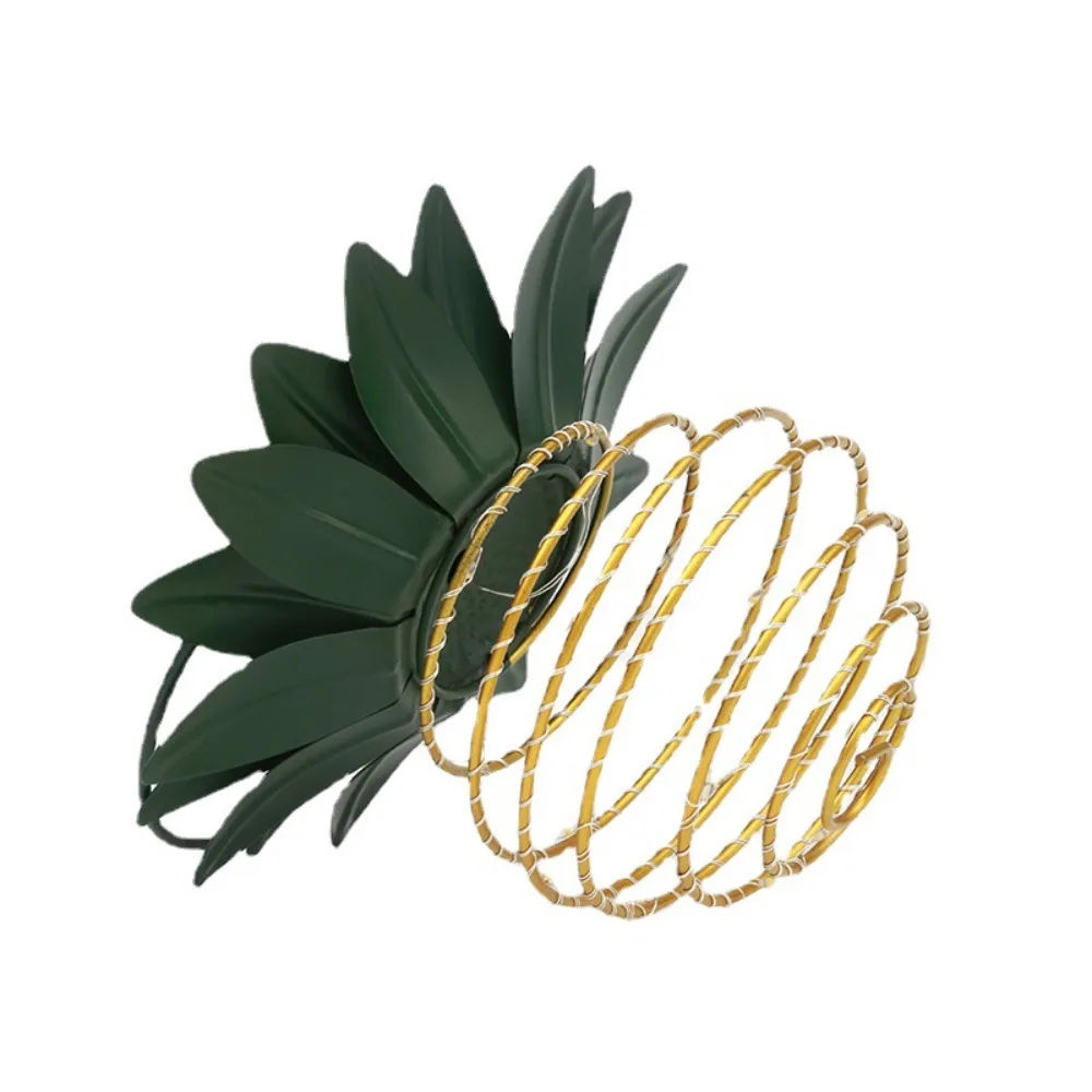 Lanterna solare per lampada solare in filo di rame con luce solare per ananas in ferro battuto da 24 LED per esterni