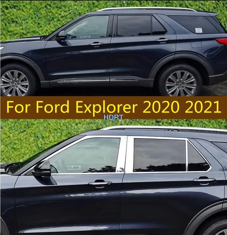 

Для Ford Explorer timседан 2020 2021, Стайлинг автомобиля, внешние аксессуары, нержавеющая сталь, окно, литье, декоративные полосы