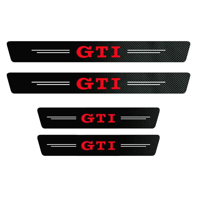 1/4/5 Stück Auto-Türschwellenschutz Dekor Kohlefaser-Aufkleber für VW GTI Polo Golf MK6 MK7 Passat Tiguan Jetta Beetle Touran CC